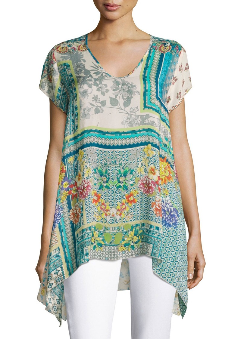 Johnny Was Johnny Was Trends Short-Sleeve Printed Top Now $126.00