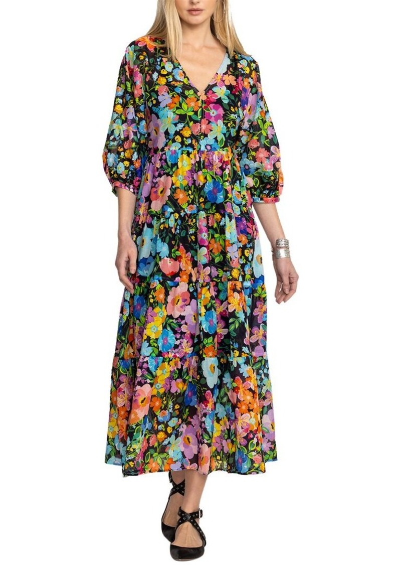 Johnny Was Wild Blooms Dolman Tiered Dress