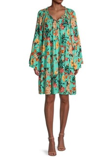 Johnny Was Women Tulum Relaxed Floral Tiered Mini Dress Multicolor