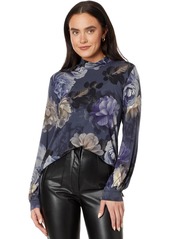 Johnny Was Women's The Janie Favorite Peony Puff Sleeve Mock Neck Top