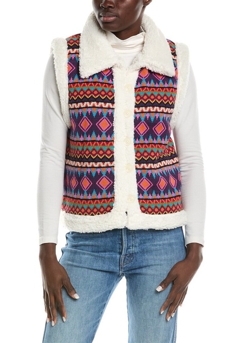 Johnny Was Yuya Sherpa Reversible Alpaca Vest