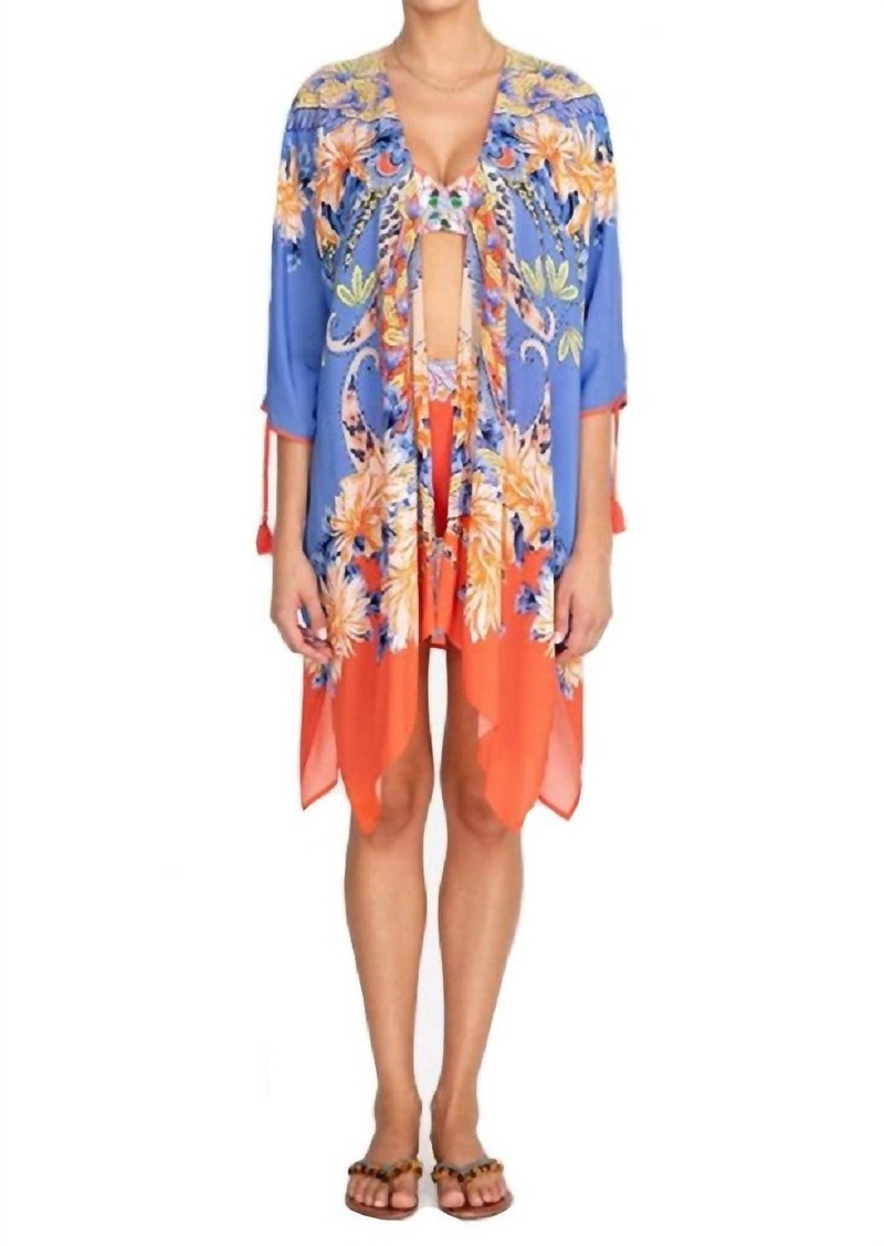Johnny Was Kahlo Short Kimono Cover Up In Multi