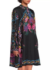 Johnny Was Kalova Floral Silk Minidress