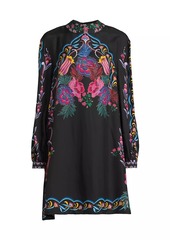 Johnny Was Kalova Floral Silk Minidress