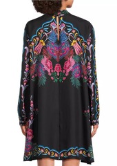 Johnny Was Kalova Floral Silk Minidress