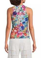 Johnny Was Kassandra Floral Mesh Tank