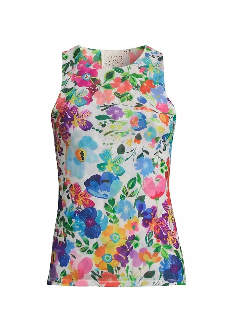 Johnny Was Kassandra Floral Mesh Tank