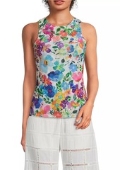 Johnny Was Kassandra Floral Mesh Tank