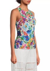 Johnny Was Kassandra Floral Mesh Tank