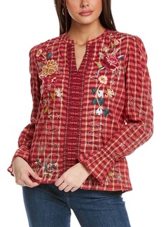 Johnny Was Lani Victorian Effortless Blouse In Plaid