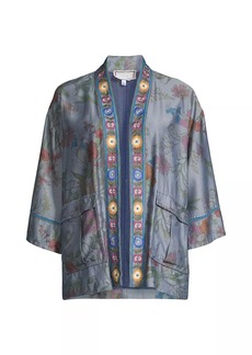 Johnny Was Liliana Floral Kimono-Inspired Shirt