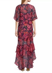 Johnny Was Luxee Floral Silk Maxi Dress