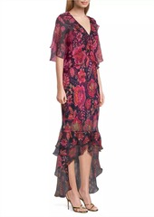 Johnny Was Luxee Floral Silk Maxi Dress