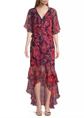 Johnny Was Luxee Floral Silk Maxi Dress