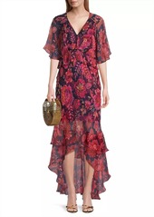 Johnny Was Luxee Floral Silk Maxi Dress