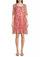 Johnny Was Mari Floral Tiered Minidress