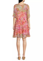 Johnny Was Mari Floral Tiered Minidress