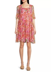 Johnny Was Mari Floral Tiered Minidress