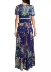 Johnny Was Mazzy Ruched Floral Maxi Dress