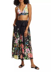 Johnny Was Metalli Notte Cropped Palazzo Pants