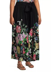 Johnny Was Metalli Notte Cropped Palazzo Pants