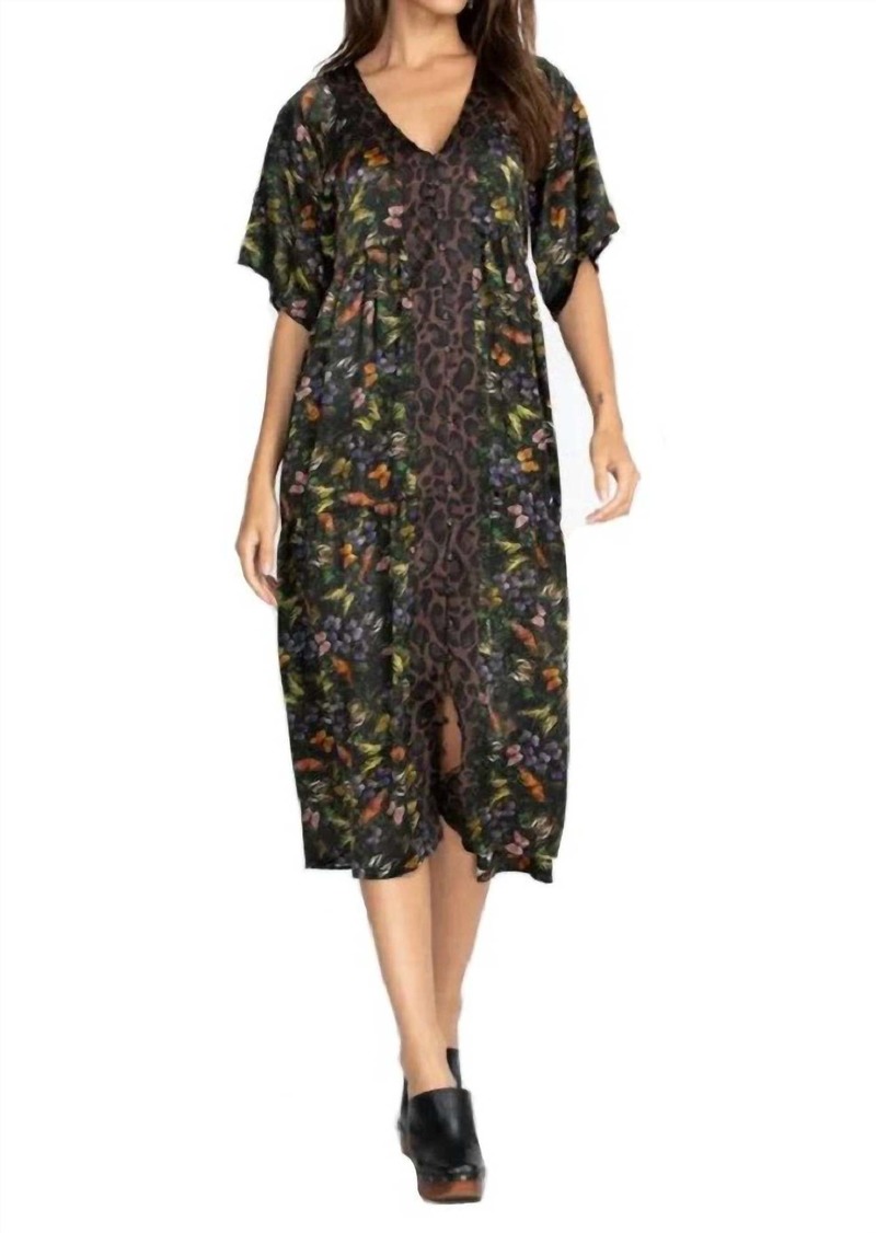 Johnny Was Midnight Mariposa Button Front Dress In Multi