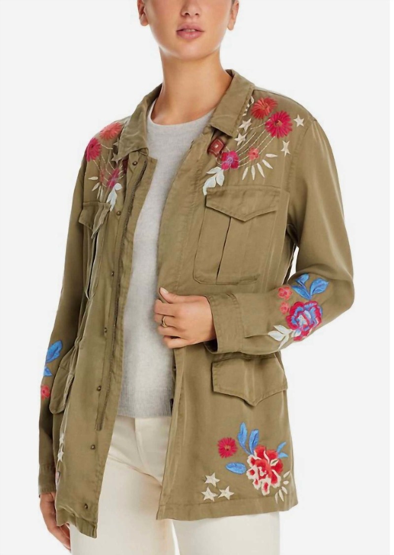 Johnny Was Mika Paris Drawstring Jacket In Green