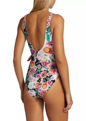Johnny Was Mirror and Evening Palace Wrap One-Piece Swimsuit