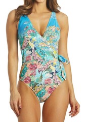 Johnny Was Mixi One Piece Swimsuit Wrap Style In Multi