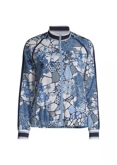 Johnny Was Moonlight Glass Floral Bomber Jacket