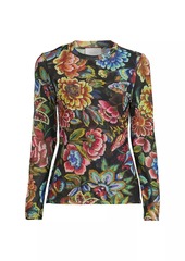 Johnny Was Natalie Floral Mesh T-Shirt