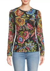 Johnny Was Natalie Floral Mesh T-Shirt