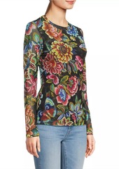 Johnny Was Natalie Floral Mesh T-Shirt