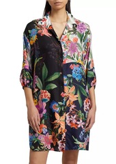 Johnny Was Neon Jungle Patchwork Cover-Up Shirt