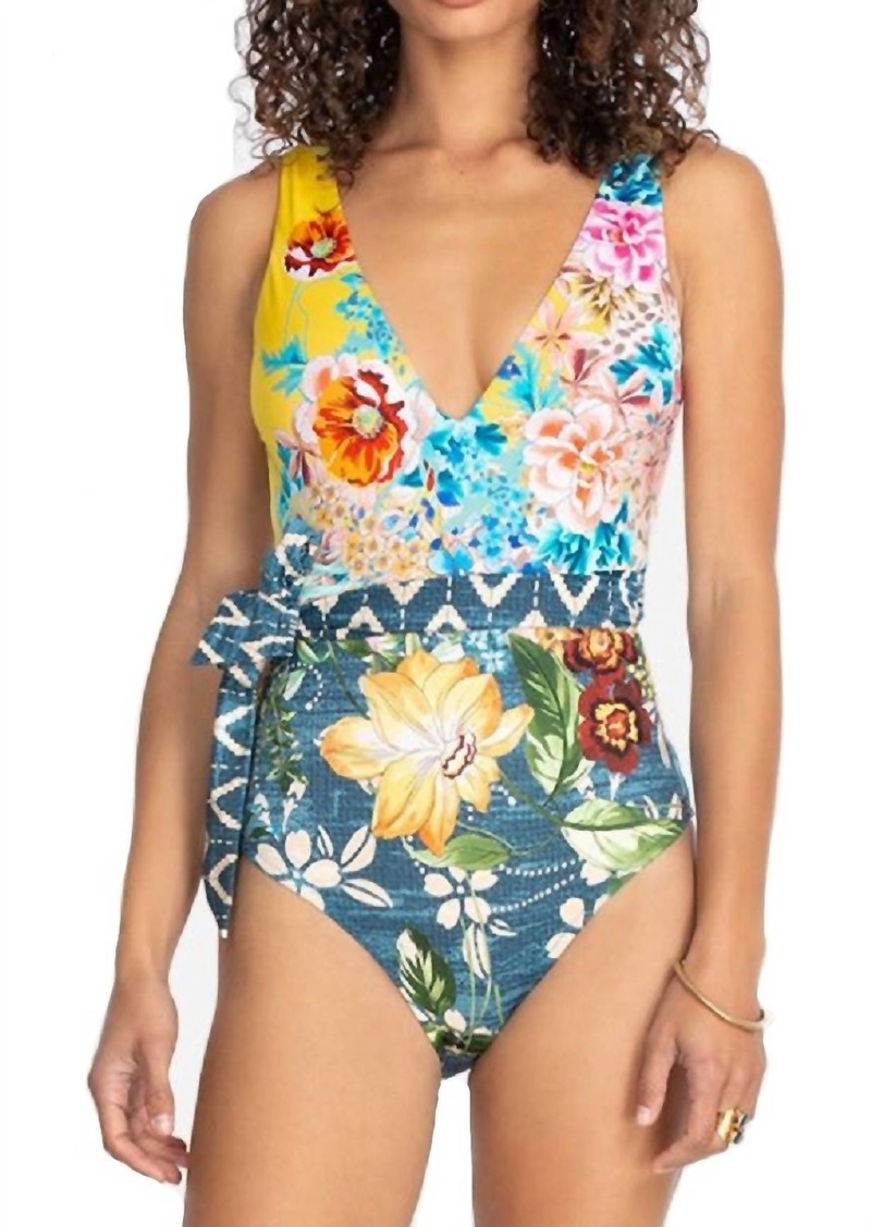 Johnny Was Nessa Tie Front One Piece In Multi