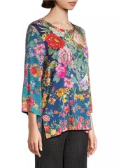 Johnny Was Neutra Floral Henley T-Shirt