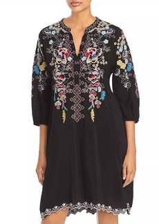 Johnny Was Nola Embroidered Dress In Black