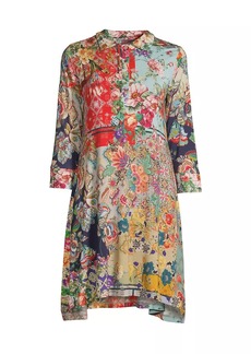 Johnny Was Otti Floral Polo Tunic Dress