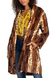 Johnny Was Patchwork Faux Fur Jacket In Multi