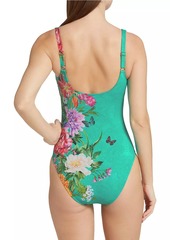 Johnny Was Peacock One-Piece Swimsuit