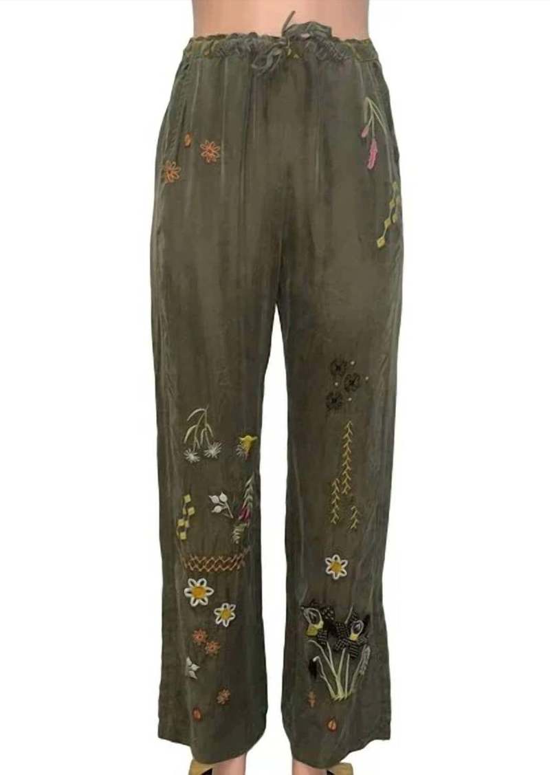 Johnny Was Perla Pants In Vintage Green