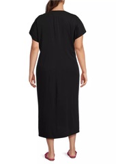 Johnny Was Plus Edie Embroidered Knit Dress