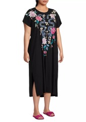 Johnny Was Plus Edie Embroidered Knit Dress