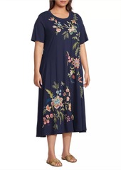 Johnny Was Plus Julianna Floral Swing Dress