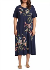 Johnny Was Plus Julianna Floral Swing Dress