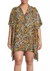 Johnny Was Plus Size Afeni Oversized Button-Front Shirt