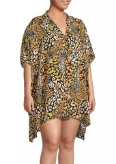 Johnny Was Plus Size Afeni Oversized Button-Front Shirt