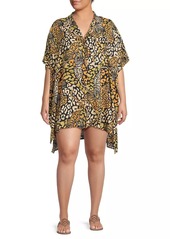 Johnny Was Plus Size Afeni Oversized Button-Front Shirt