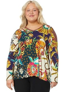 Johnny Was Plus Size Cadeki Stila Blouse