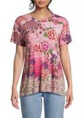 Johnny Was Printed Stretch T-Shirt
